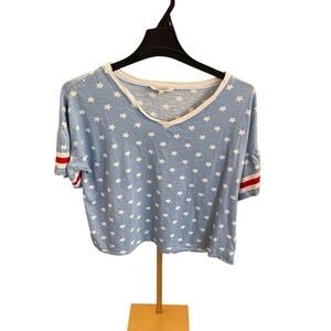 New Direction American Star  Print Women's Top T-shirt Size Large